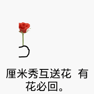 厘米秀互送花，有花必回。（厘米秀互送花，有花必回。）