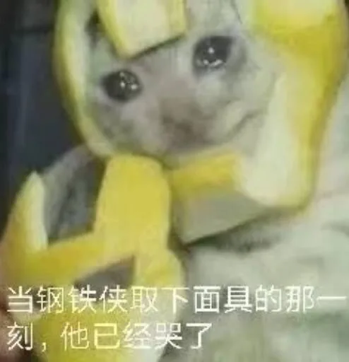 当钢铁侠取下面具的那刻，他已经哭了（当钢铁侠取下面具的那刻，他已经哭了）