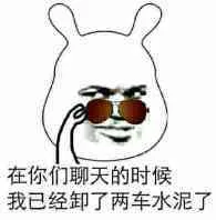 在你们聊天的时候我已经卸了两车水泥了（在你们聊天的时候我已经卸了两车水泥了）