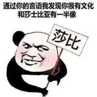 通过你的言语我发现你很有文化和莎士比亚有一半像必比（通过你的言语我发现你很有文化和莎士比亚有一半像必比）