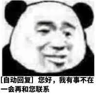 你好，我有事不在，一会再和您联系！（你好，我有事不在，一会再和您联系！）