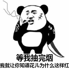 等我抽完烟，我就让你知道，花儿为什么这样红（等我抽完烟，我就让你知道，花儿为什么这样红）
