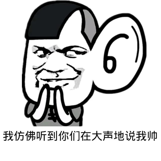 我仿佛听到你们在大声地说我帅！（我仿佛听到你们在大声地说我帅！）