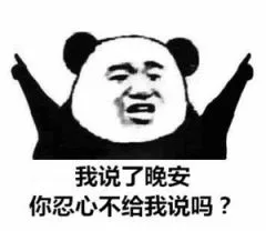 我说了晚安，你忍心不给我说吗？（我说了晚安，你忍心不给我说吗？）