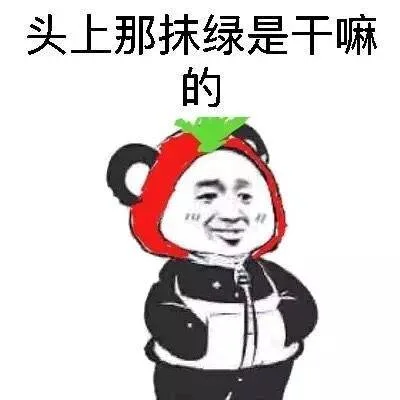 头上那抹绿是干嘛的
