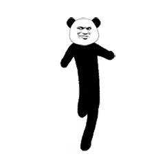 沙雕的熊猫头跳舞表情包