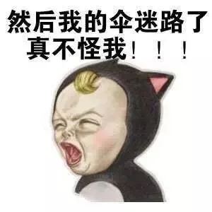然后我的伞迷路了 真不怪我！！！