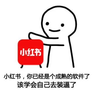 小红书，你已经是个成熟的软件了。该学会自己去装逼了