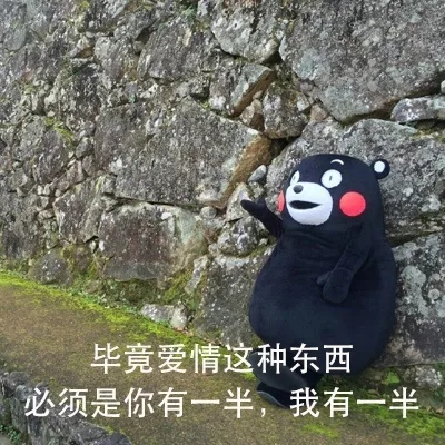 毕竟爱情这种东西，必须是你有一半，我有一半