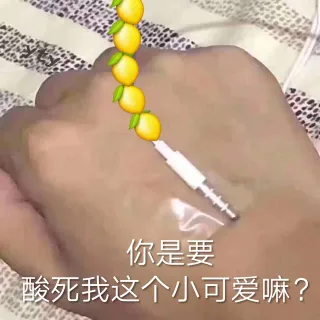 你是要酸死我这个小可爱嘛？（耳机线柠檬输液）