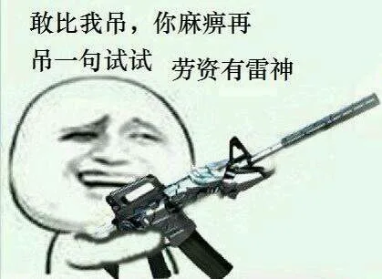 敢比我吊，你麻痹再吊一句试试，劳资有雷神