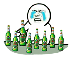 抱着酒瓶流泪