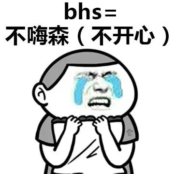 bhs=不嗨森 不开心