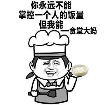 你永远不能控制一个人的饭量 但我能 - 食堂大妈（你永远不能控制一个人的饭量 但我能 - 食堂大妈）
