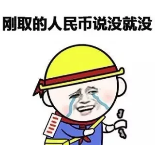 刚取的人民币说没就没