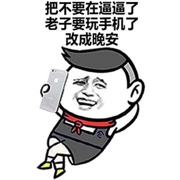 把不要在逼逼了老子要玩手机了改成晚安