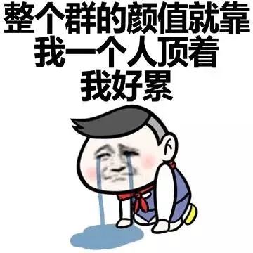 整个群的颜值就靠我一个人顶着 我好累