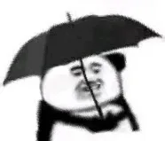 熊猫头打伞（熊猫头打伞）