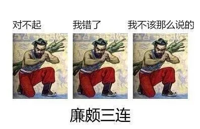 廉颇三连：对不起 我错了 我不该那么说的