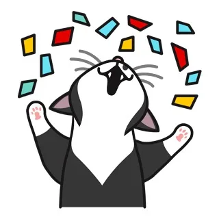孤单的黑猫表情_黑猫_喵星人表情包