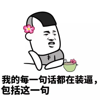 我的每一句话都在装逼，包括这一句。