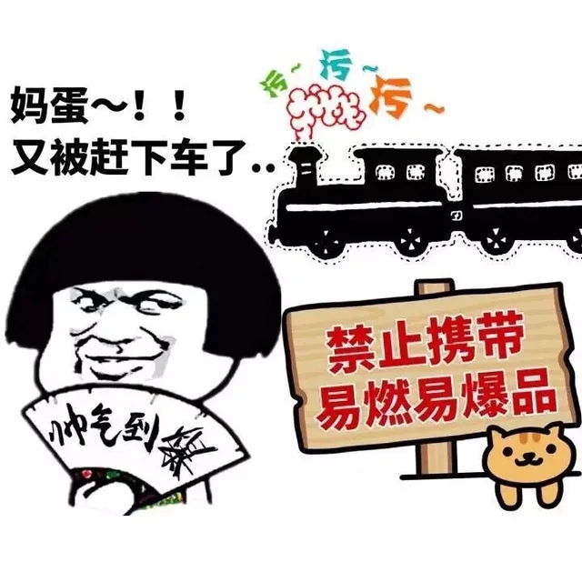 妈蛋，又被赶下车了，禁止携带易燃易爆品！