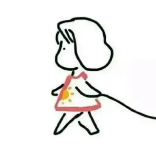 妹子牵着只狗