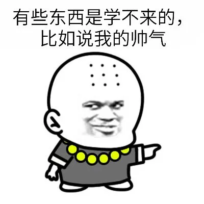有些东西是学不来的，比如说我的帅气！