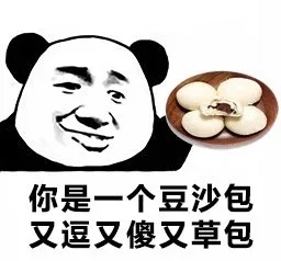 你是一个豆沙包，又逗又傻又草包