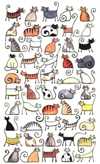手绘猫咪壁纸