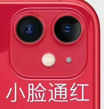 小脸通红（iPhone11摄像头表情包）