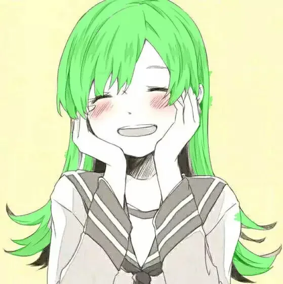 绿色头发动漫女生头像