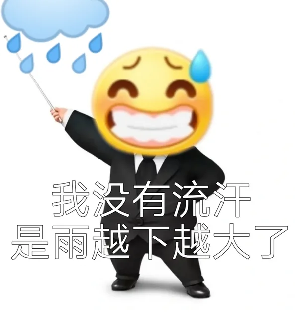 我没有流汗是雨越下越大了