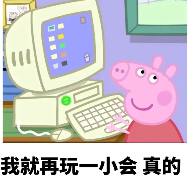 我就再玩一小会电脑 真的（小猪佩奇）