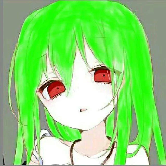 绿色头发动漫女生头像