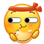 小黄脸吃东西表情包