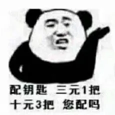 熊猫头配钥匙套路表情包_配钥匙_套路表情包