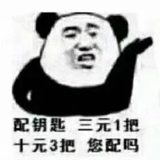 熊猫头配钥匙套路表情包_配钥匙_套路表情包