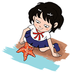 抓海星