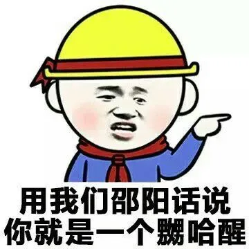 用我们邵阳话说，你就是一个嬲哈醒