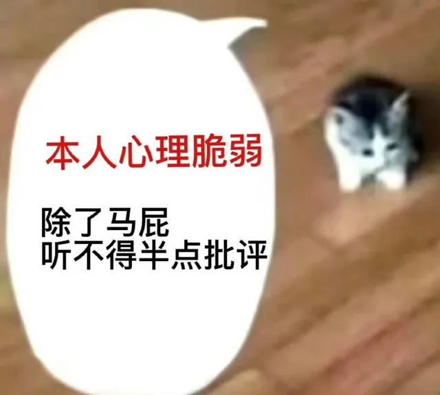 本人心理脆弱除了马屁听不得半点批评（本人心理脆弱除了马屁听不得半点批评）