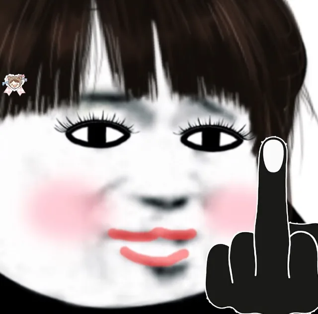 竖中指