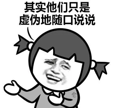 其实他们只是虚伪的随口说说（其实他们只是虚伪的随口说说）