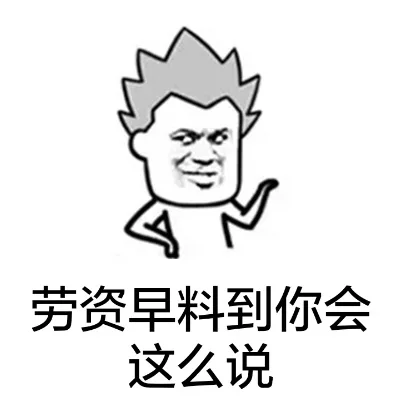 劳资早料到你会这么说（劳资早料到你会这么说）