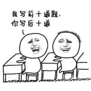 我写前十道题，你写后十道！