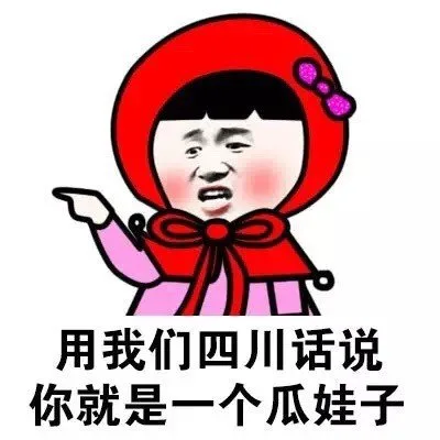 用我们四川话说你就是一个瓜娃子