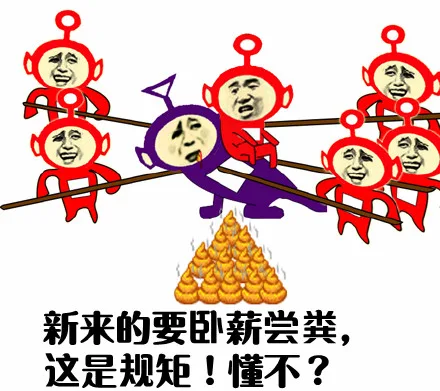 新来的要卧薪尝粪，这是规矩！懂不？（新来的要卧薪尝粪，这是规矩！懂不？）