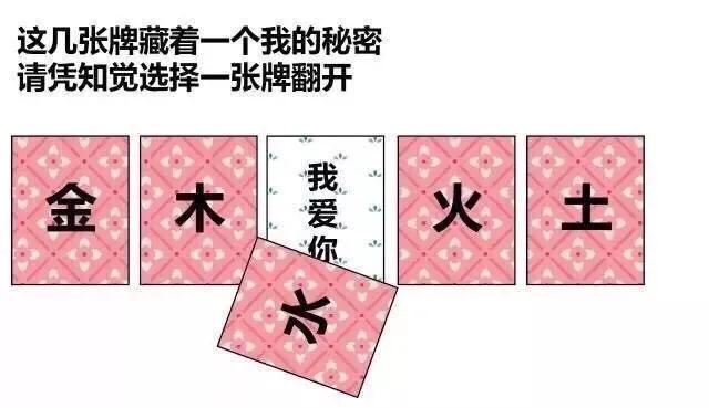 这几张牌藏着一个我的秘密请凭知觉选择一张牌翻开金|木爱火土（这几张牌藏着一个我的秘密请凭知觉选择一张牌翻开金|木爱火土）
