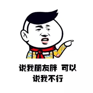 说我朋友胖 可以 说我 不行