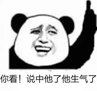 你看！说中了他生气了